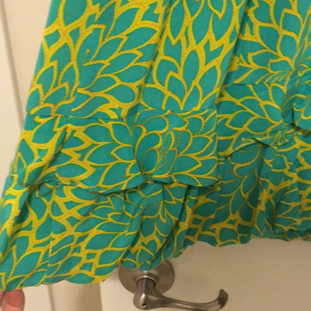 Nannette Lepore mini print dress with ruffle hems - Picture 7 of 8